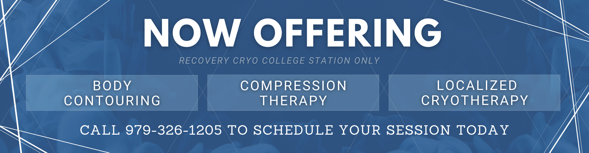 Now Offering at College Station Recovery Cryo: Body Contouring, Compression Therapy and Localized Cryotherapy!