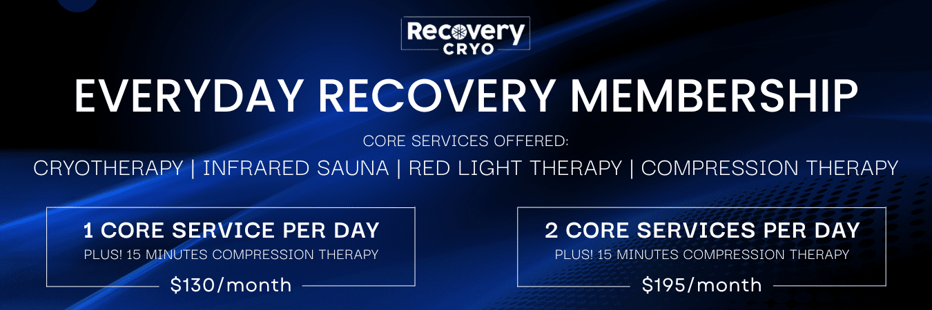 Recover Everyday with our Everyday Membership! Enjoy one core service per day per month.